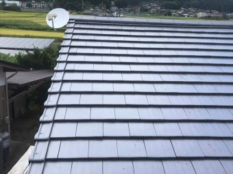 防災瓦に葺き替えた屋根