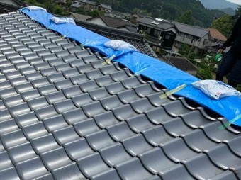 棟瓦の施工