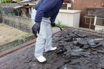 アスファルトシングル屋根を撤去