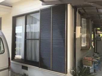 塗装後の雨戸