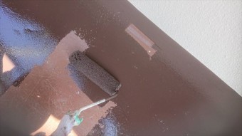 庇(霧除け)の塗装