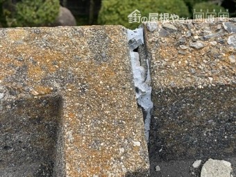パラペットのコーキングの劣化
