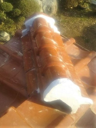 取り直し後の隅棟