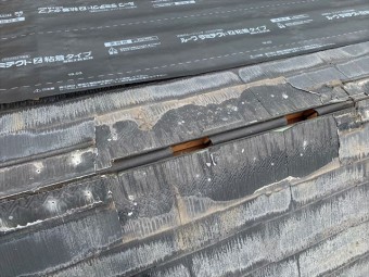 H様棟板金撤去下地
