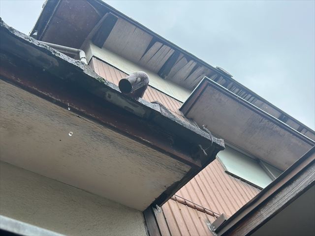 軒天の剥がれ、雨樋の落下