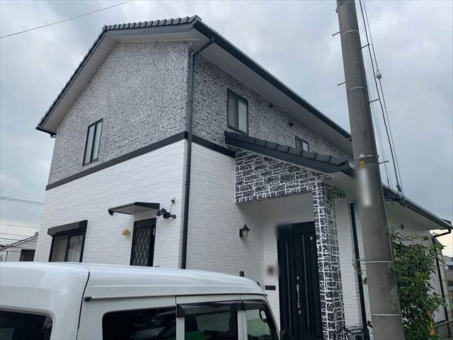 外壁塗装を施工後の外観