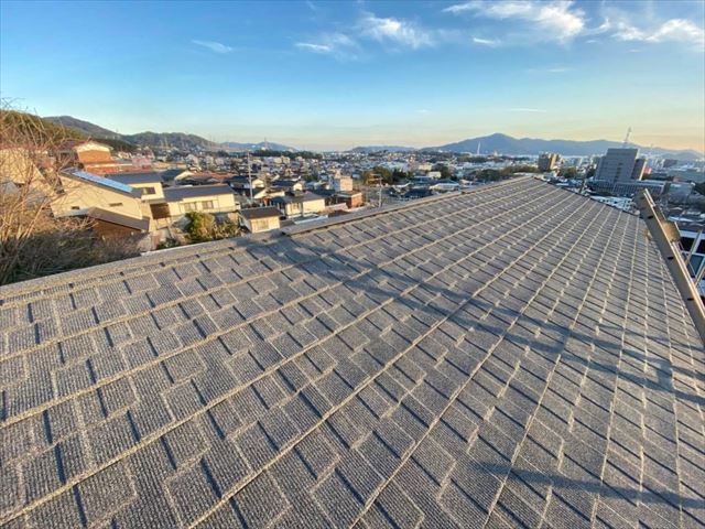 屋根カバー工事施工後の屋根