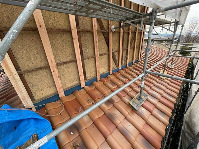 既存の外壁材の撤去