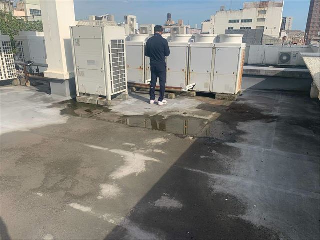 ビル屋上のシート防水
