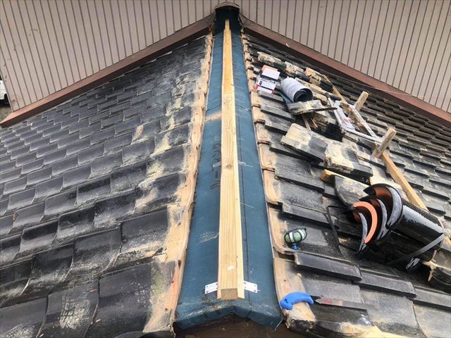 芯木の取り付け