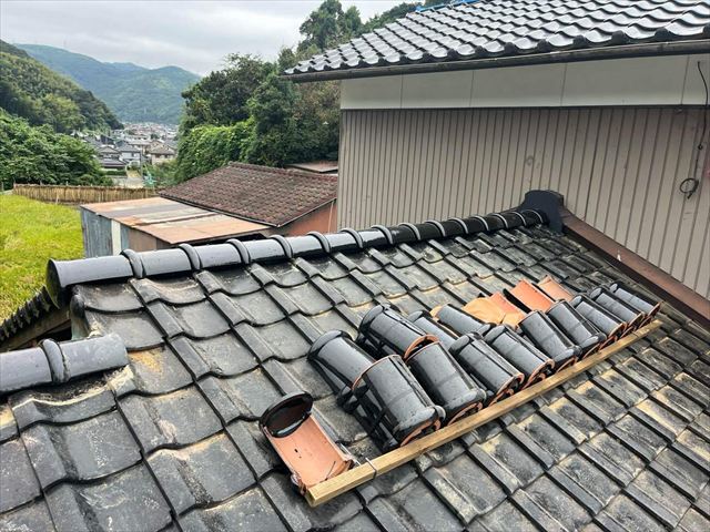 棟瓦の取り直しの施工後