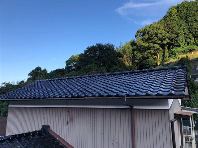 棟瓦の取り直し工事の施工後