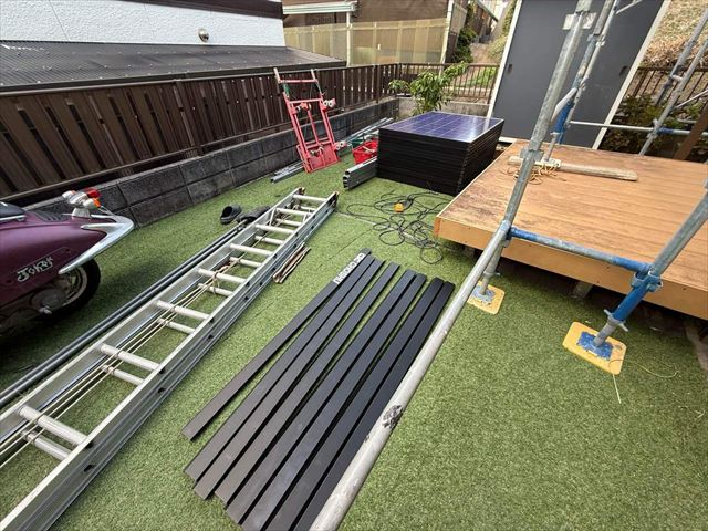 撤去した太陽光パネル