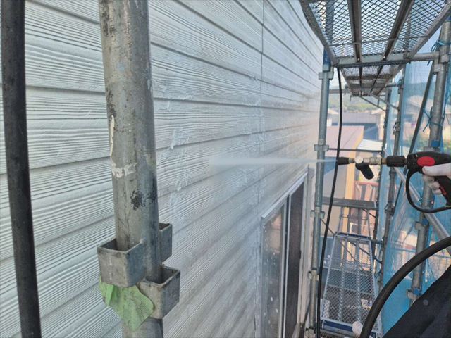 外壁面の仕上げ洗浄
