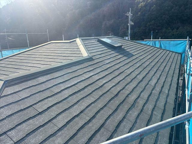 高圧洗浄後のスレート屋根
