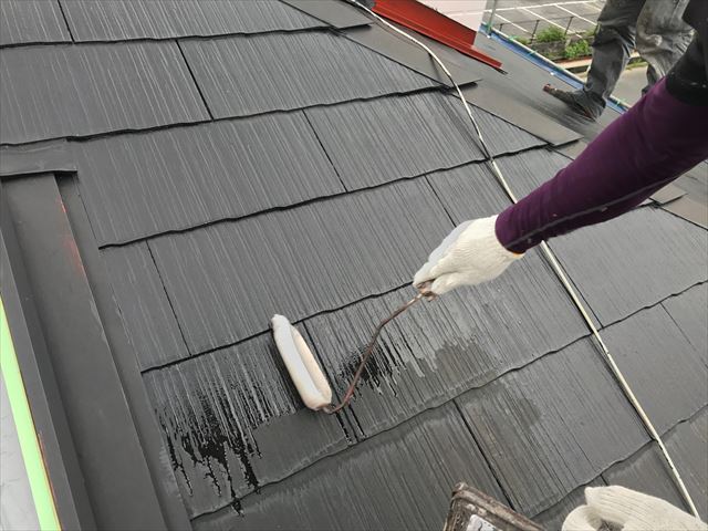 スレート屋根の塗装